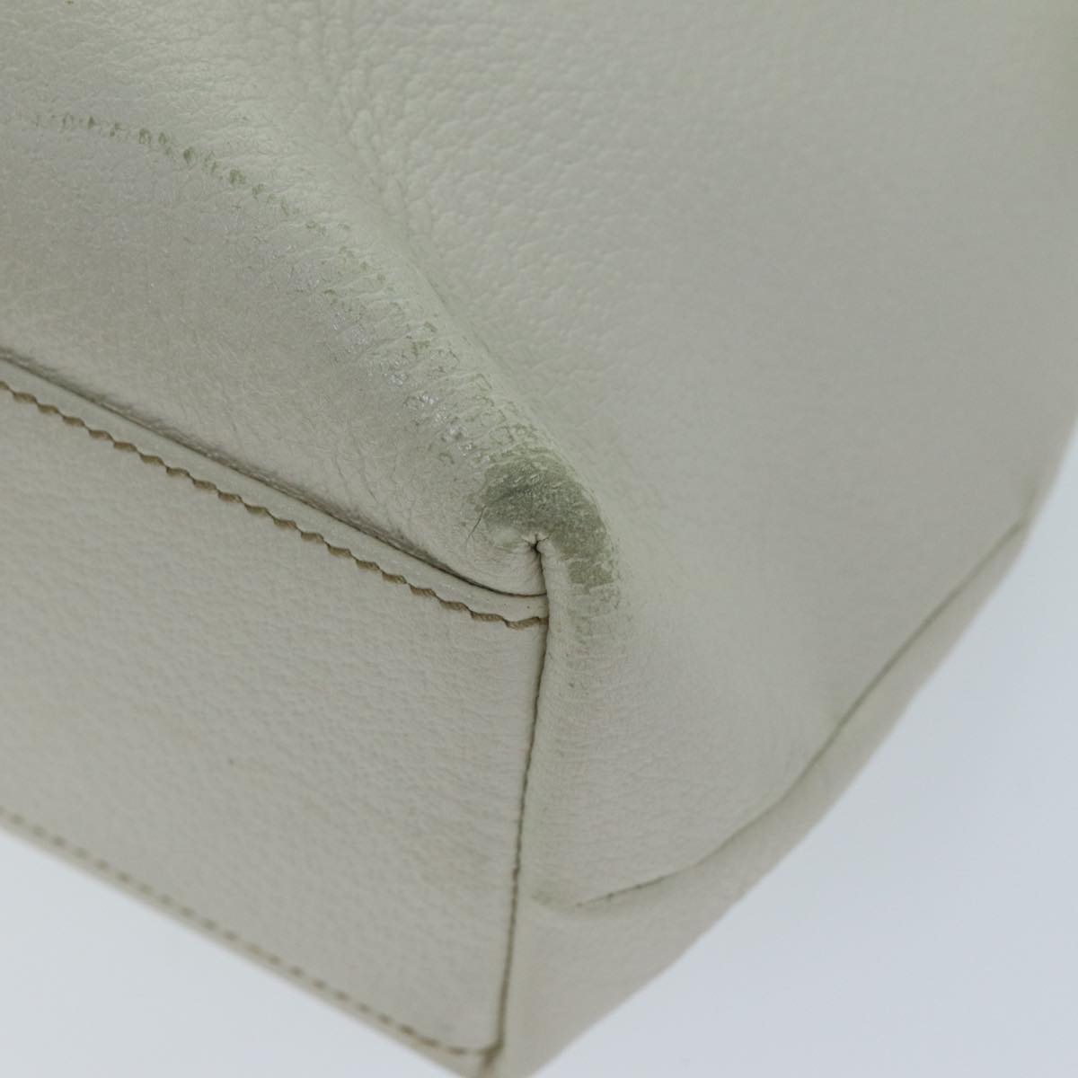 GUCCI Abbey Tote Bag Leather White 154373 am6134