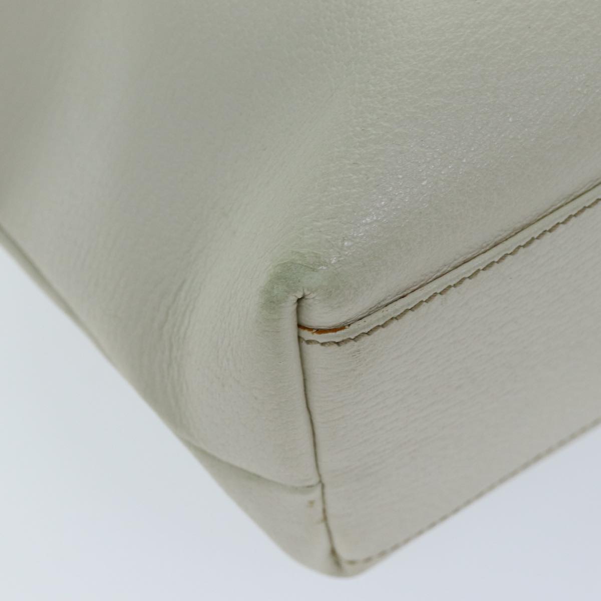 GUCCI Abbey Tote Bag Leather White 154373 am6134
