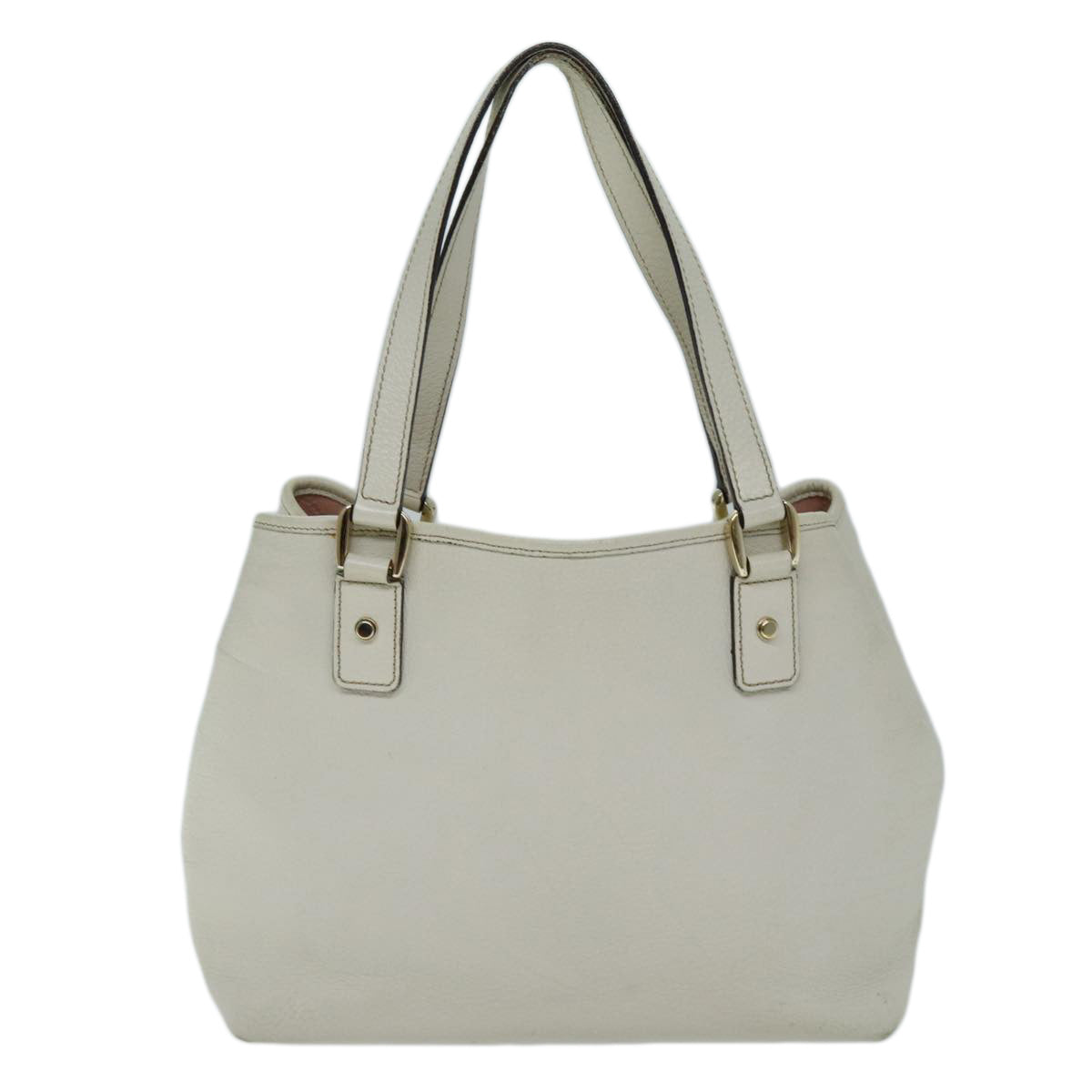 GUCCI Abbey Tote Bag Leather White 154373 am6134