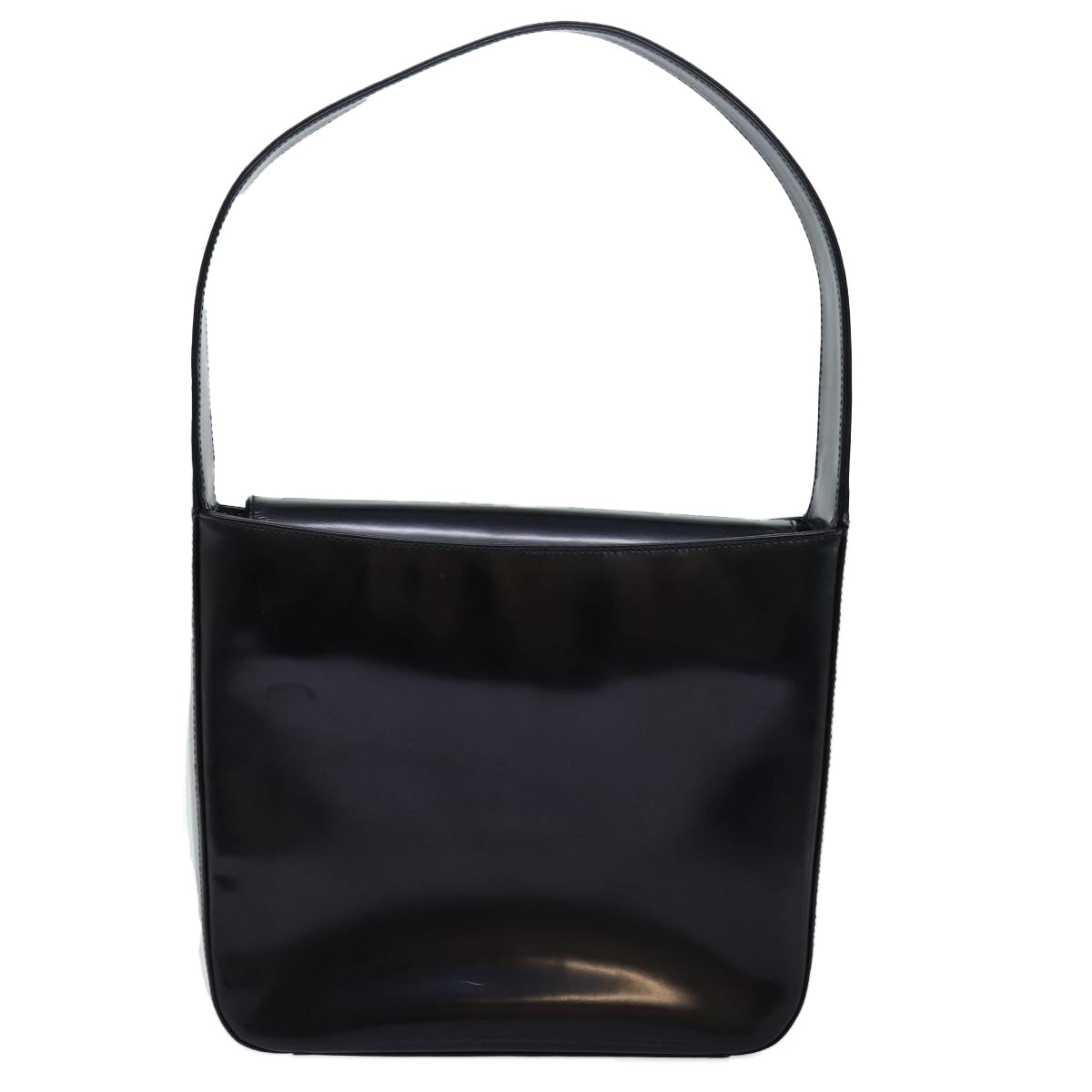 GUCCI Shoulder Bag Enamel Black 000 1186 0506 am6143