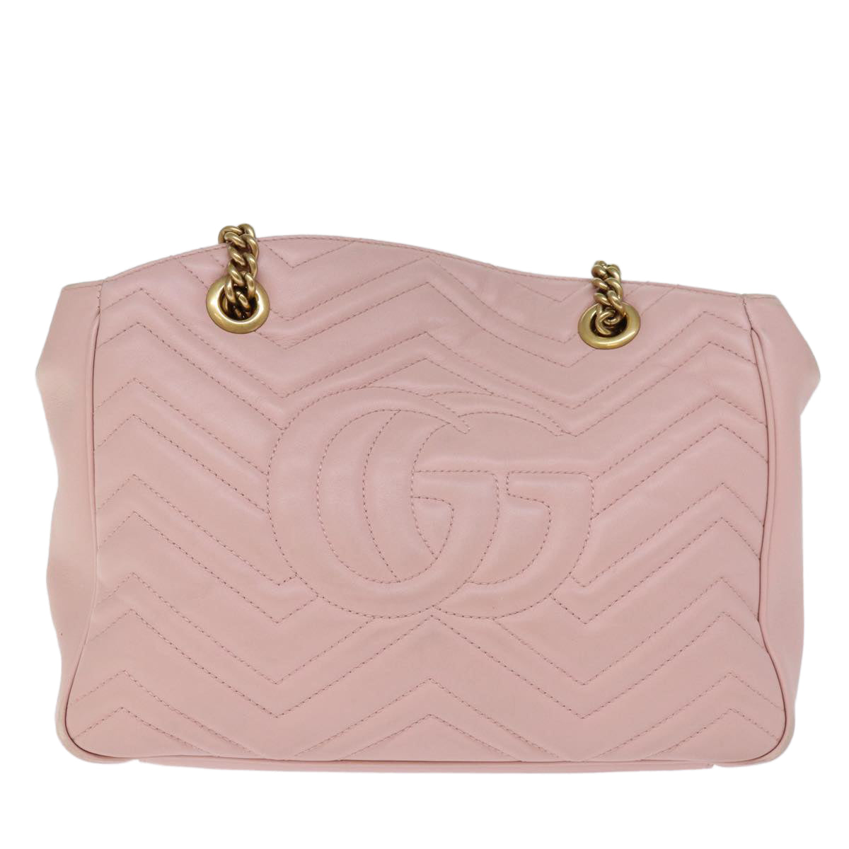 GUCCI GG Marmont Chain Shoulder Bag Pink 443501 am6172
