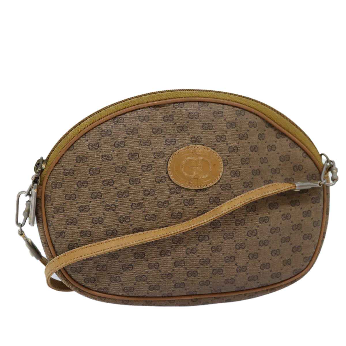 GUCCI Micro GG Supreme Shoulder Bag PVC Beige am6185