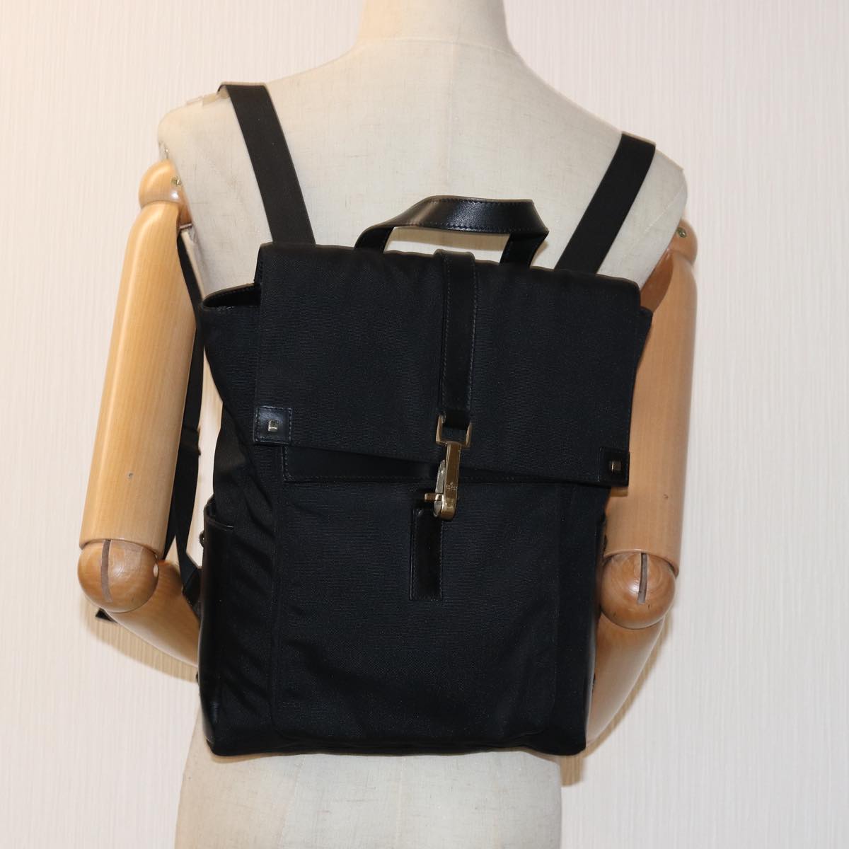 GUCCI Jackie Backpack Nylon Outlet Black am6187