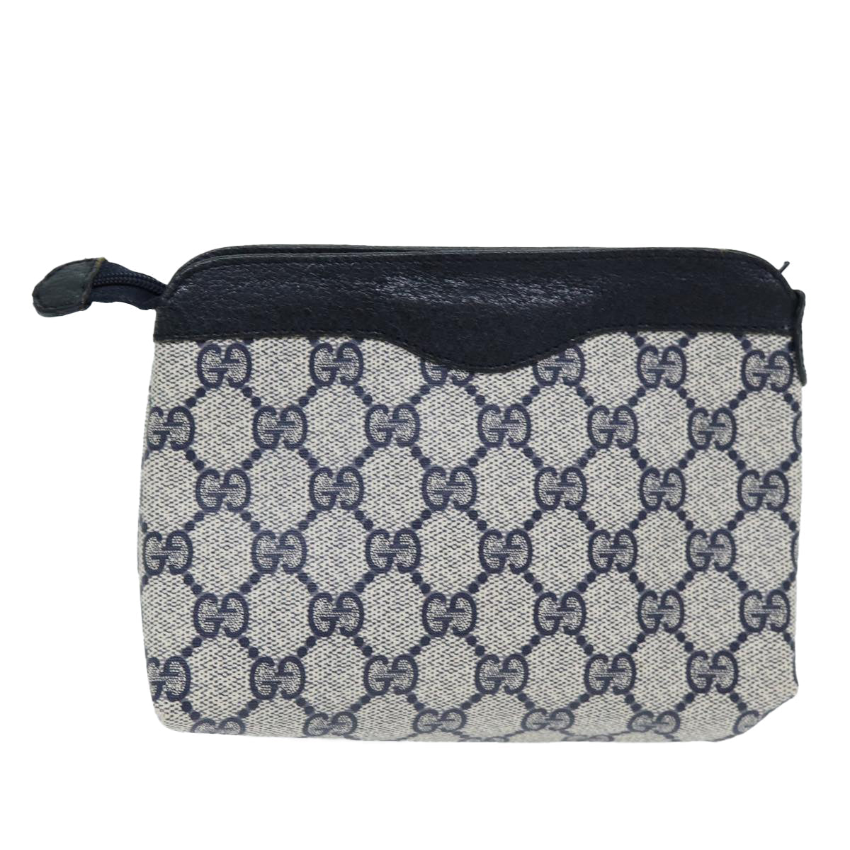 GUCCI GG Supreme Pouch PVC Leather Navy 89 01 020 am6188