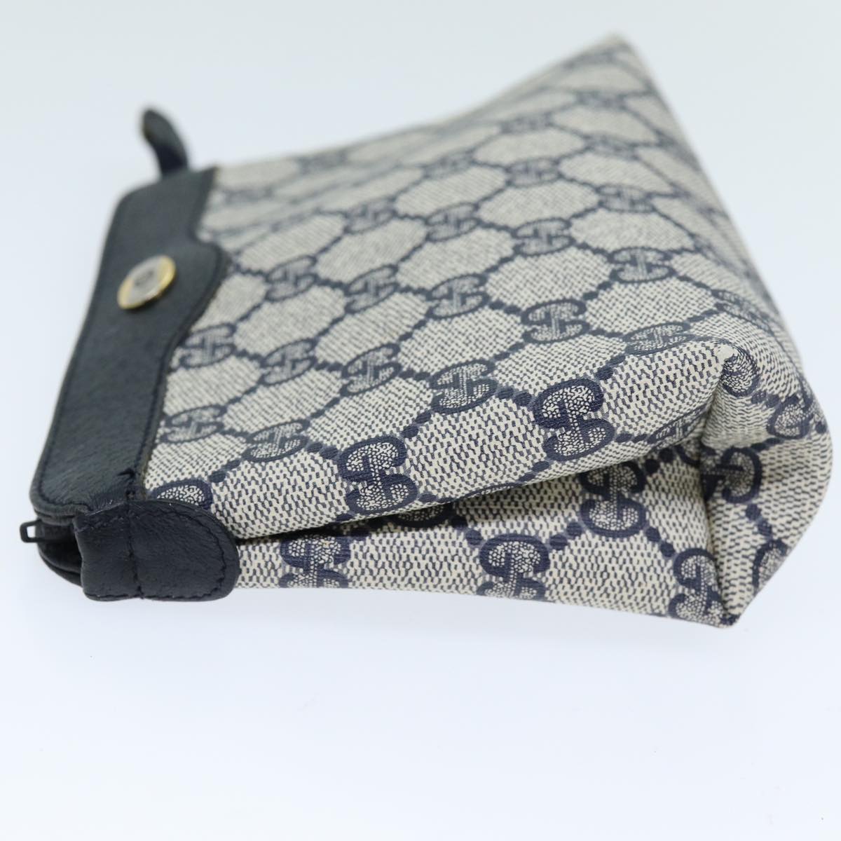 GUCCI GG Supreme Pouch PVC Leather Navy 89 01 020 am6188