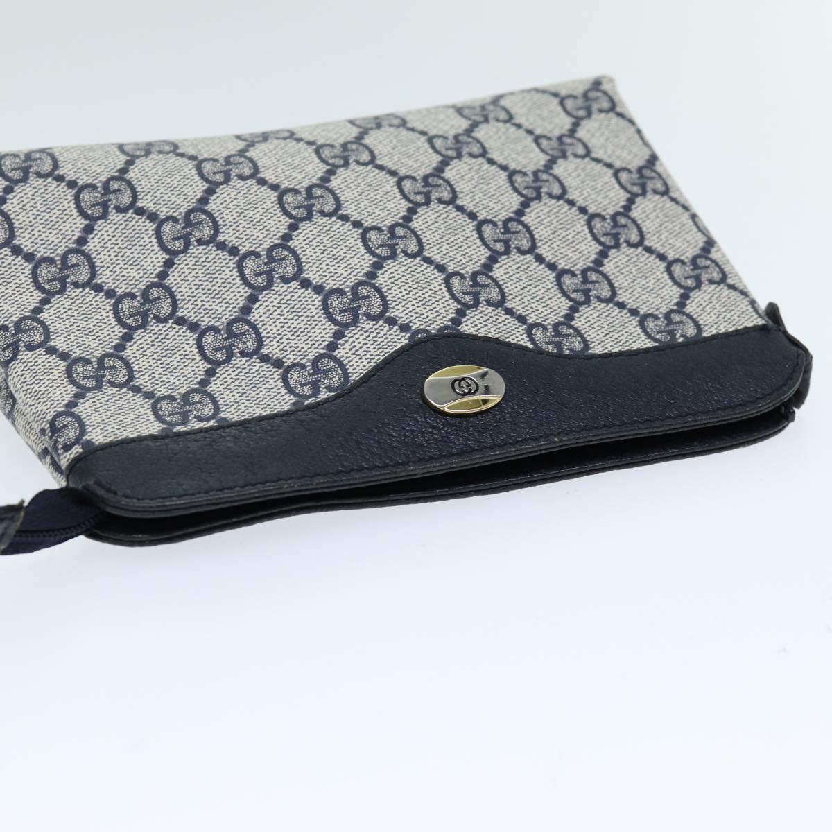 GUCCI GG Supreme Pouch PVC Leather Navy 89 01 020 am6188