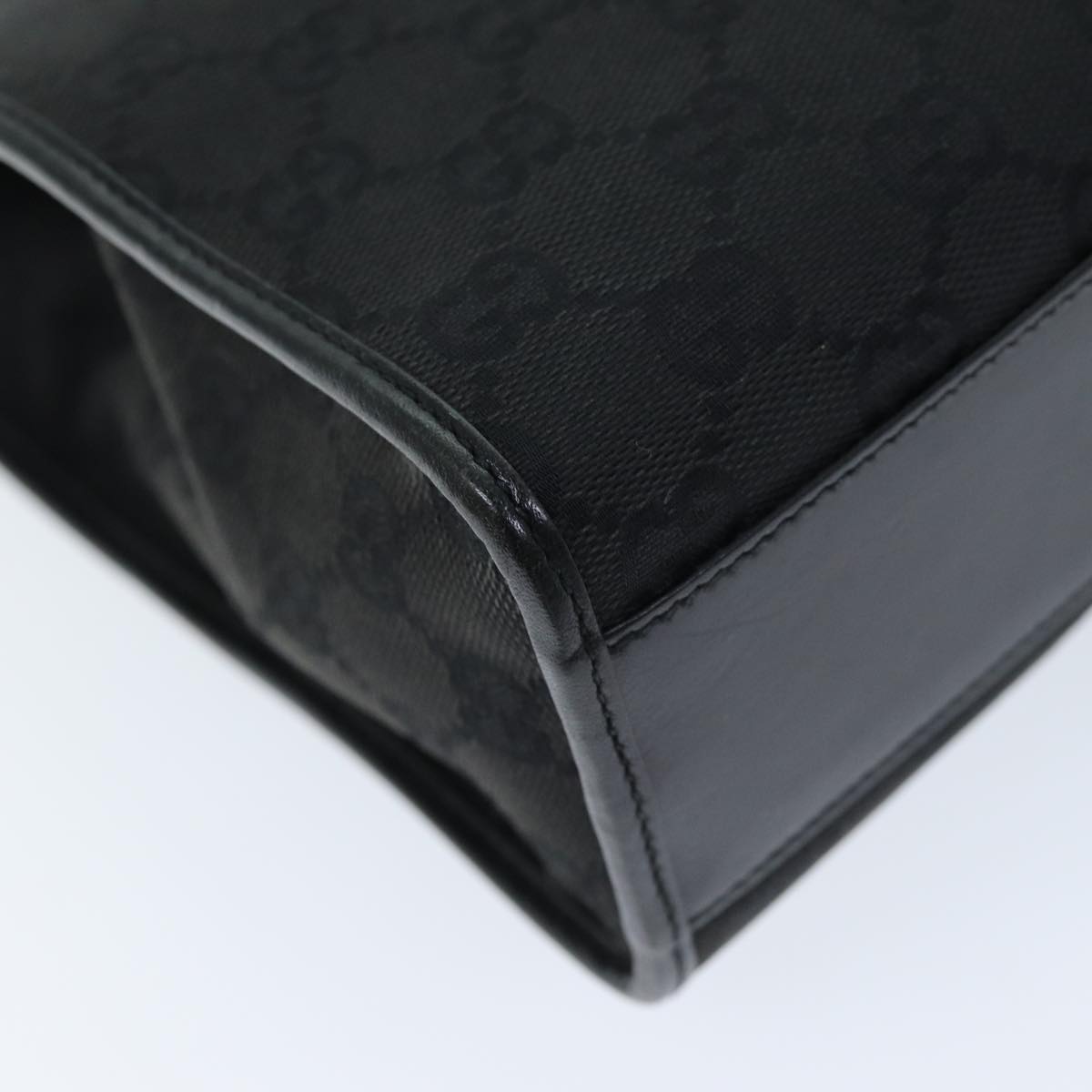 GUCCI Jackie GG Canvas Hand Bag Black 01715 3444 am6221