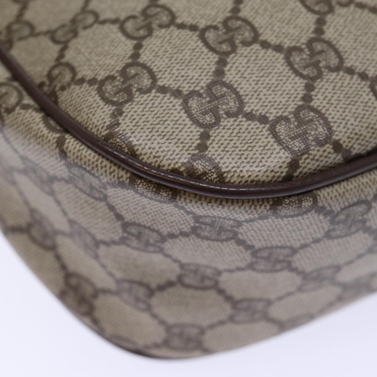 GUCCI GG Supreme Web Sherry Line Shoulder Bag Beige Red 89 02 032 am6223