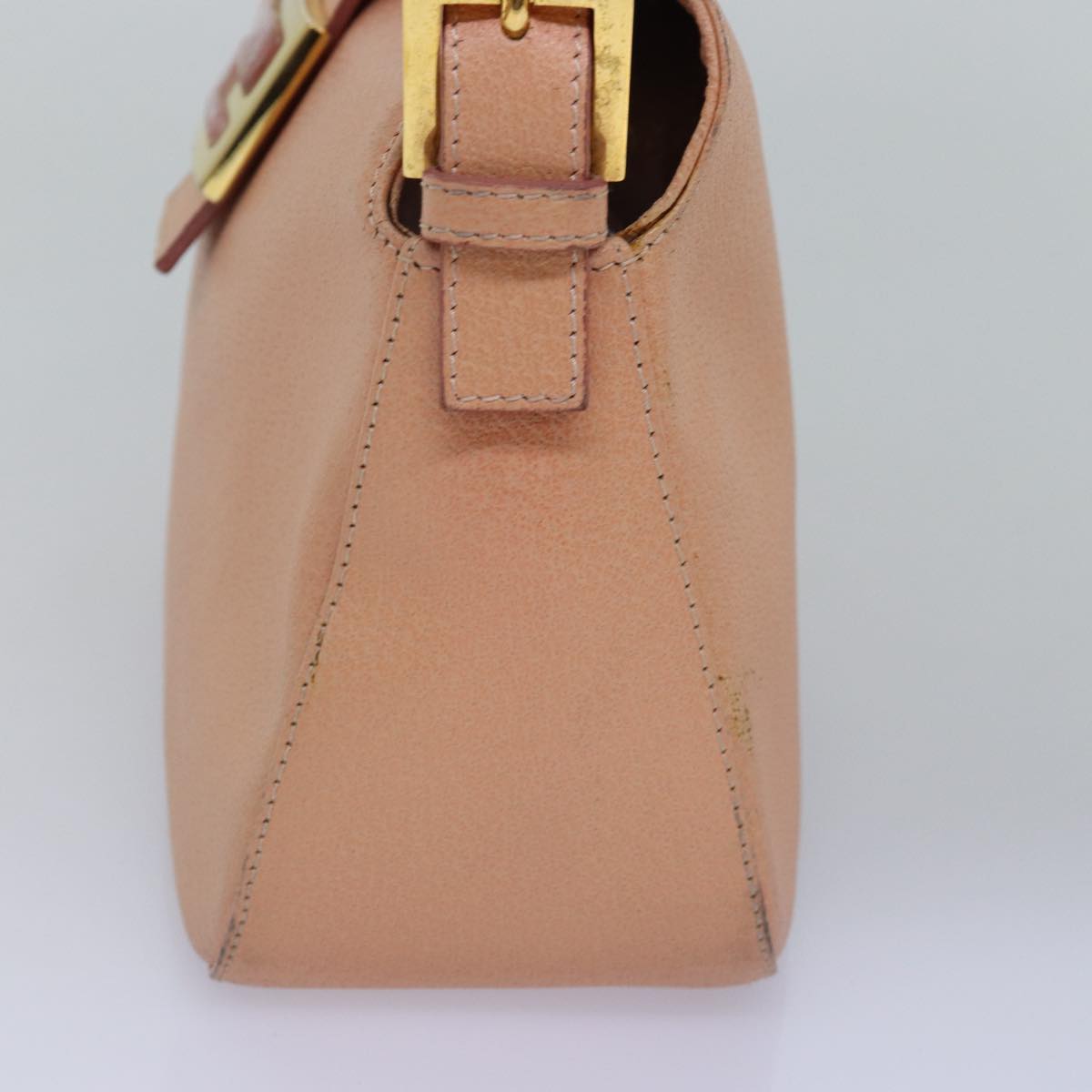 FENDI Mamma Baguette Shoulder Bag Leather Pink am6309