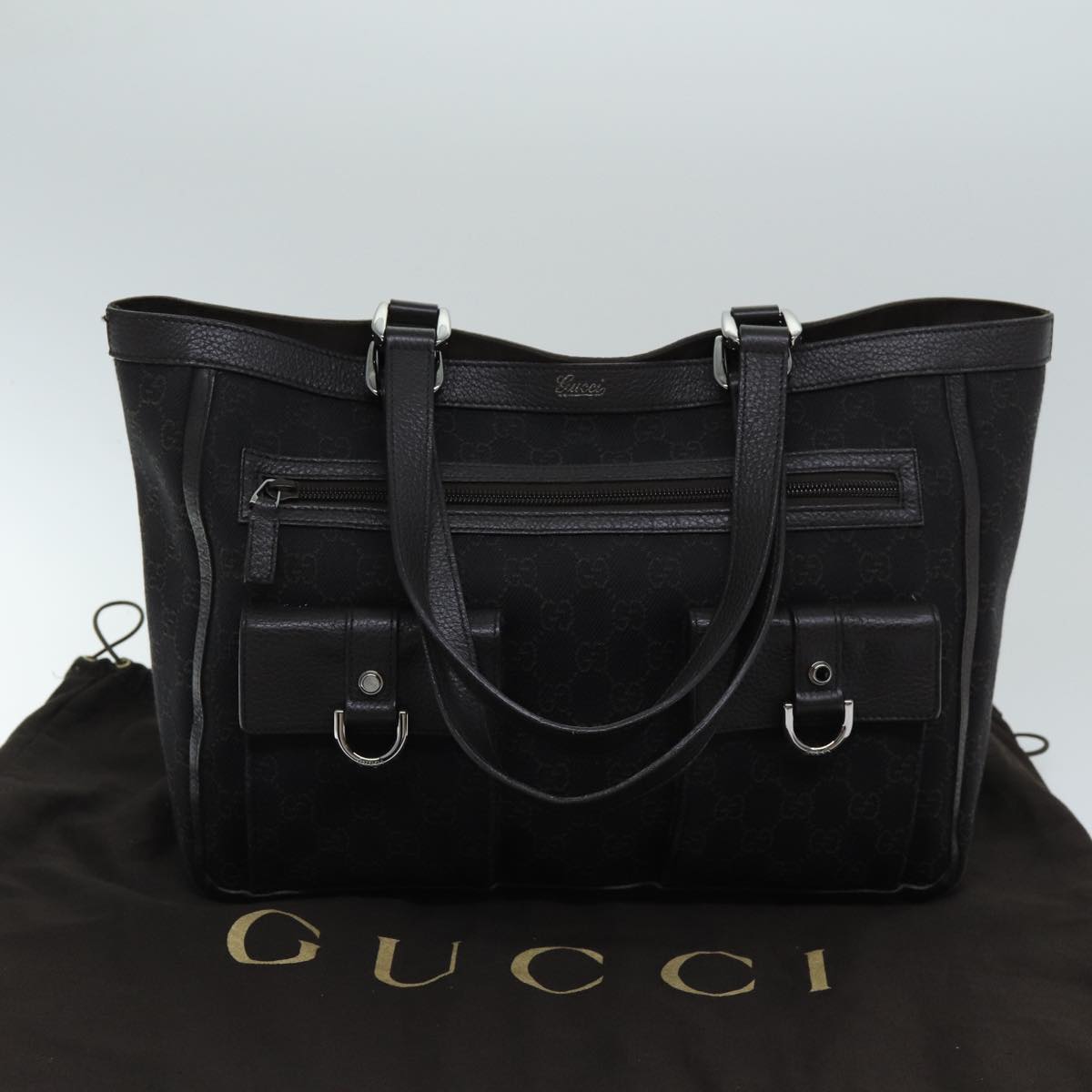 GUCCI GG Canvas Abbey Tote Bag Brown 268639 am6320