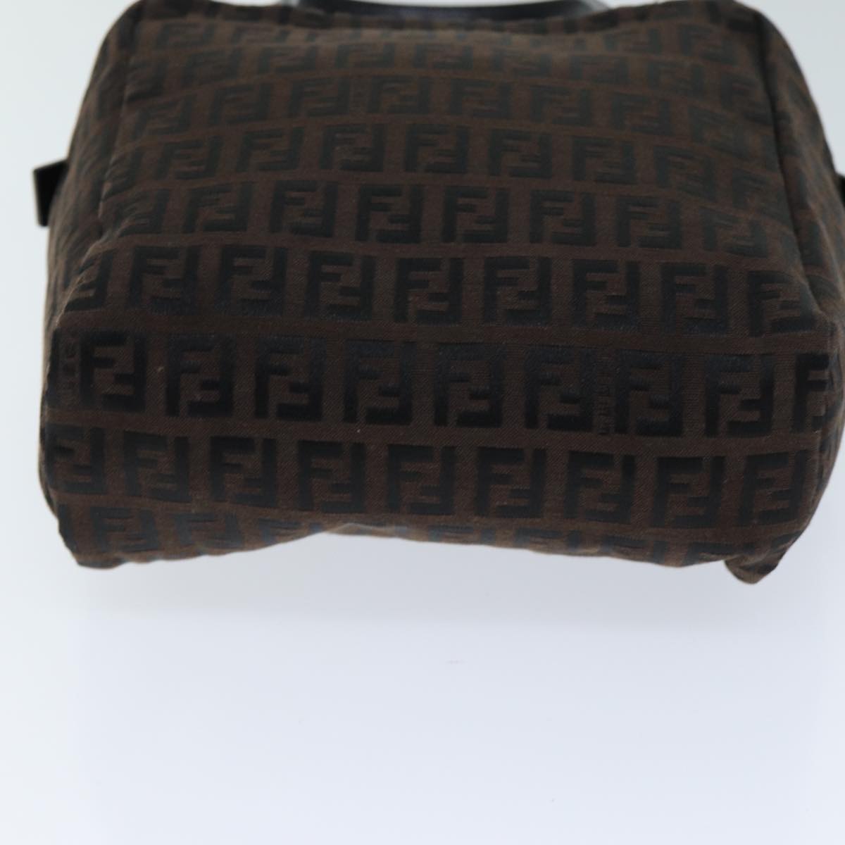 FENDI Zucchino Canvas Hand Bag Brown am6419