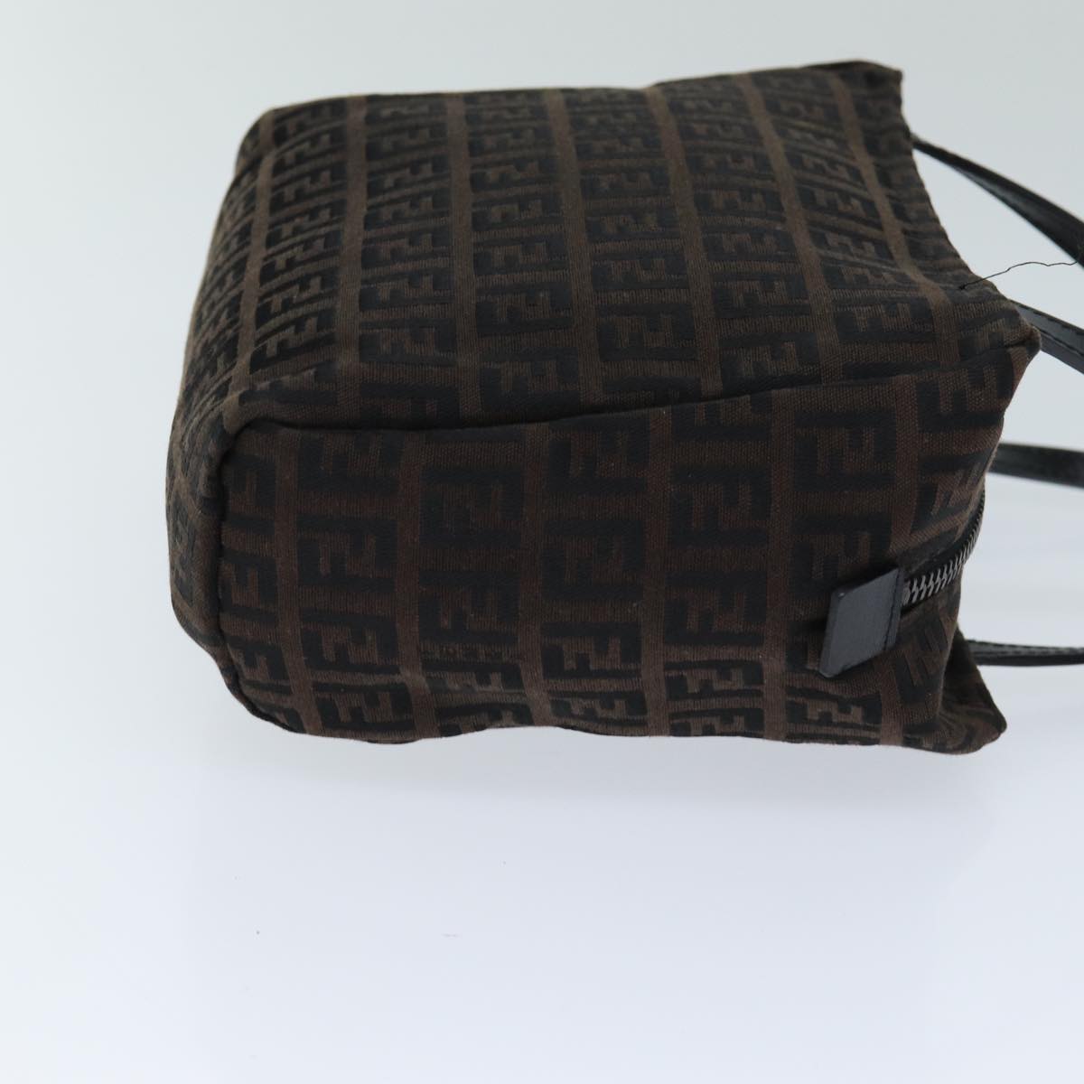 FENDI Zucchino Canvas Hand Bag Brown am6419