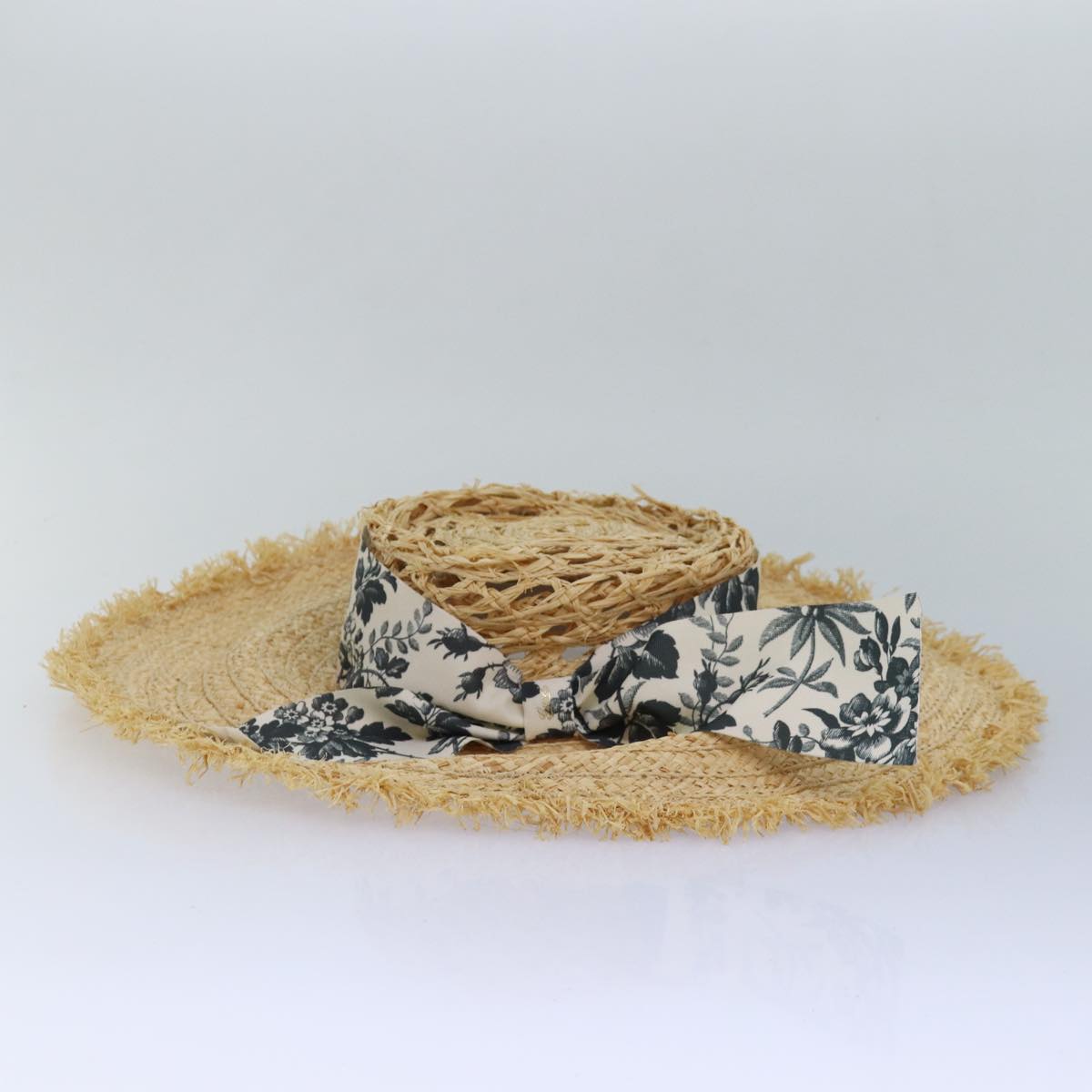 GUCCI Hat straw L size Beige am6467