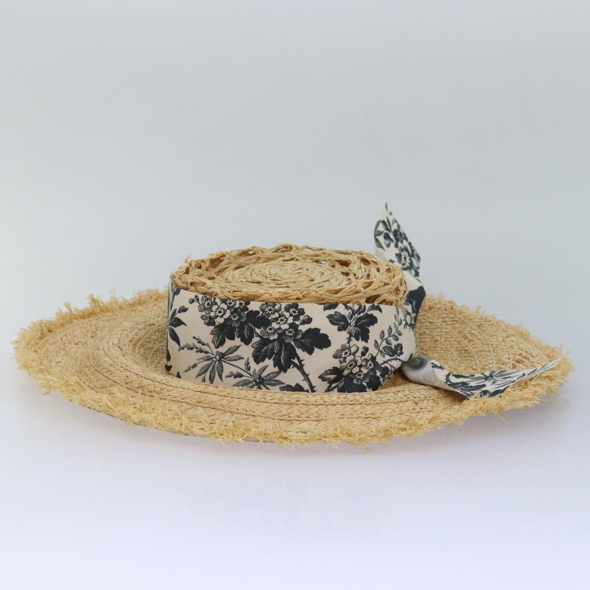 GUCCI Hat straw L size Beige am6467