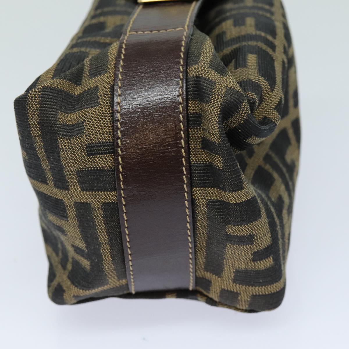 FENDI Zucca Canvas Mini Hand Bag Brown Black am6470