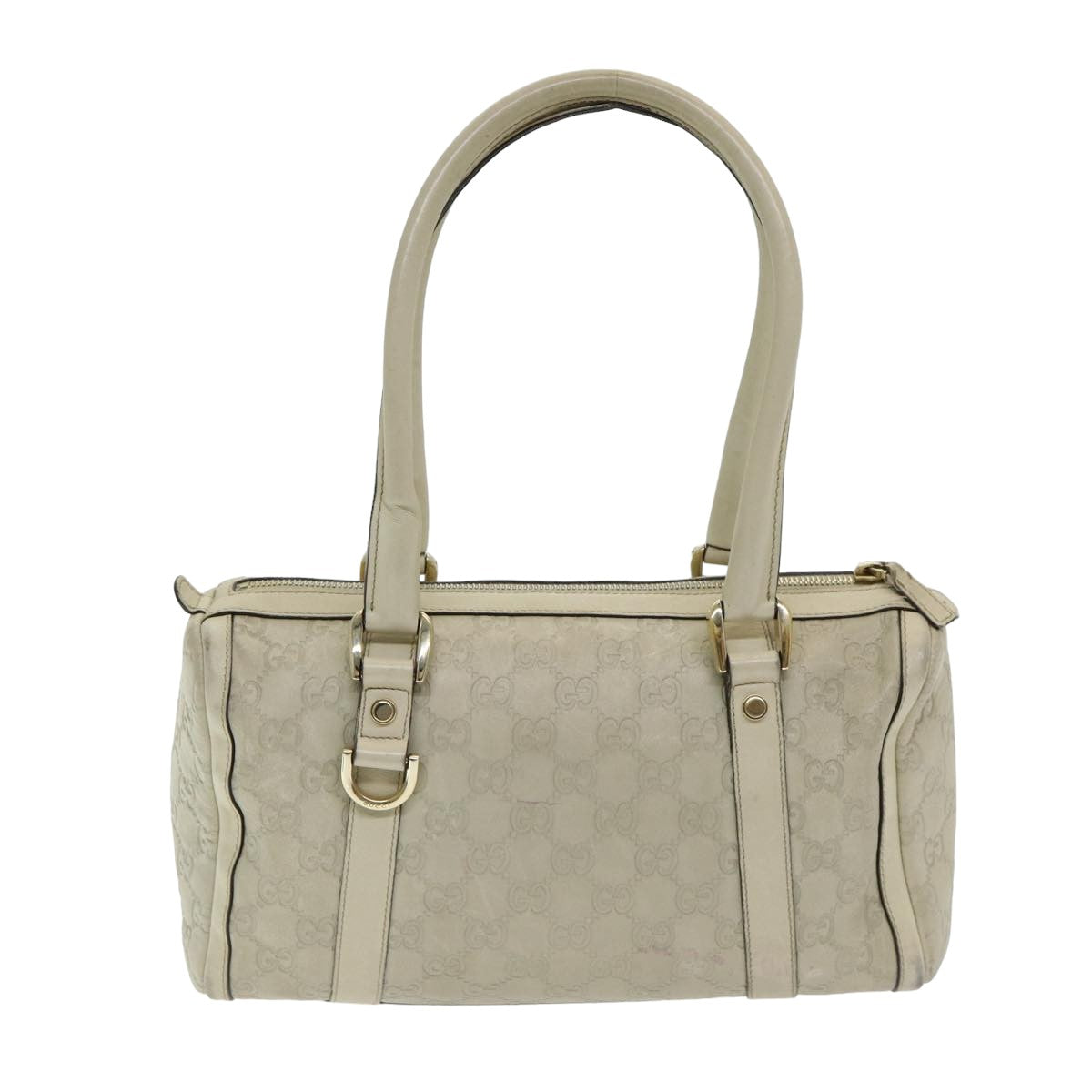 GUCCI Guccissima GG Canvas Abbey Shoulder Bag White 130942 am6540