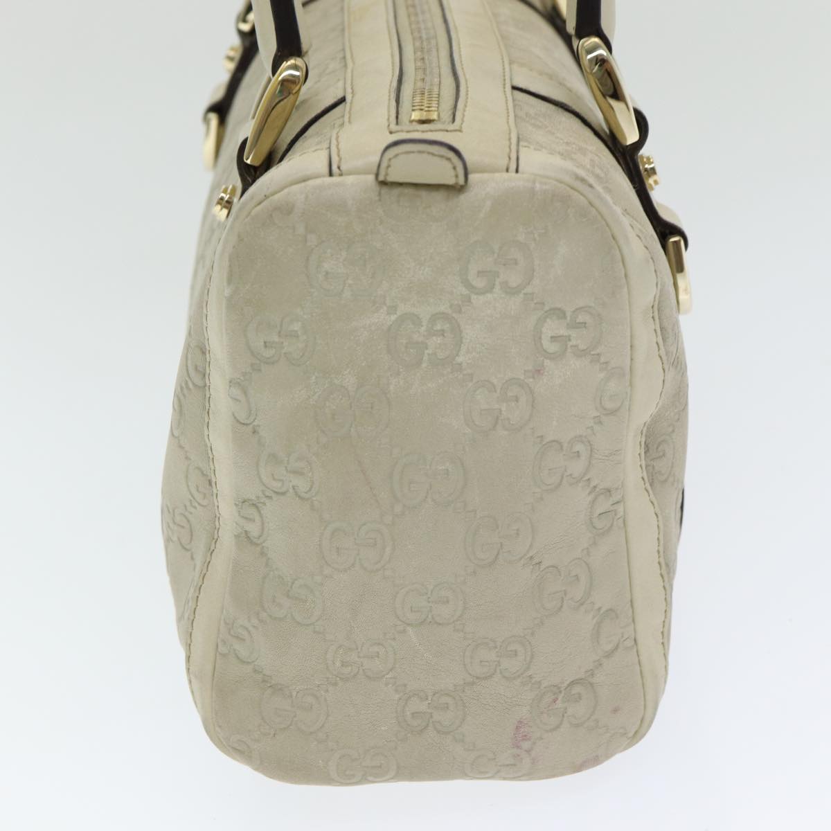 GUCCI Guccissima GG Canvas Abbey Shoulder Bag White 130942 am6540