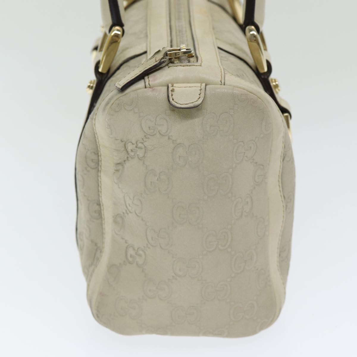 GUCCI Guccissima GG Canvas Abbey Shoulder Bag White 130942 am6540