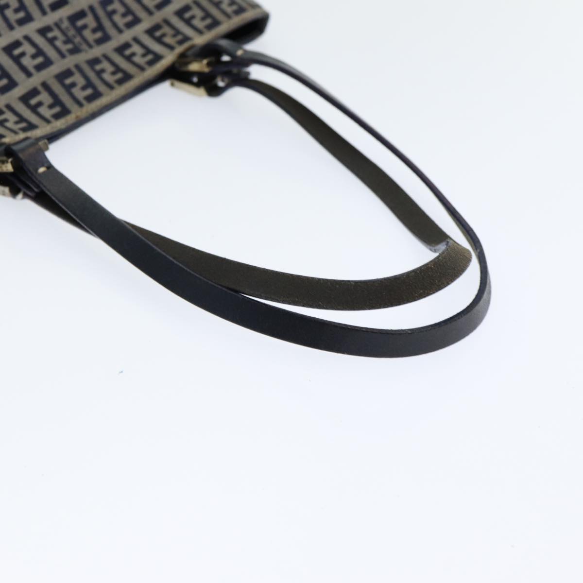 FENDI Zucchino Canvas Hand Bag Navy am6542