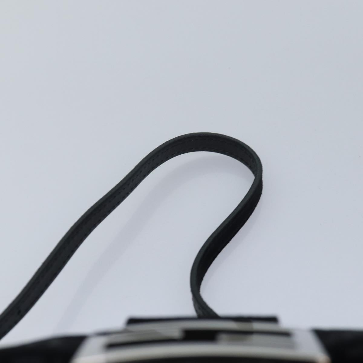 FENDI Zucchino Canvas Mini Mamma Baguette Shoulder Bag Black am6553A