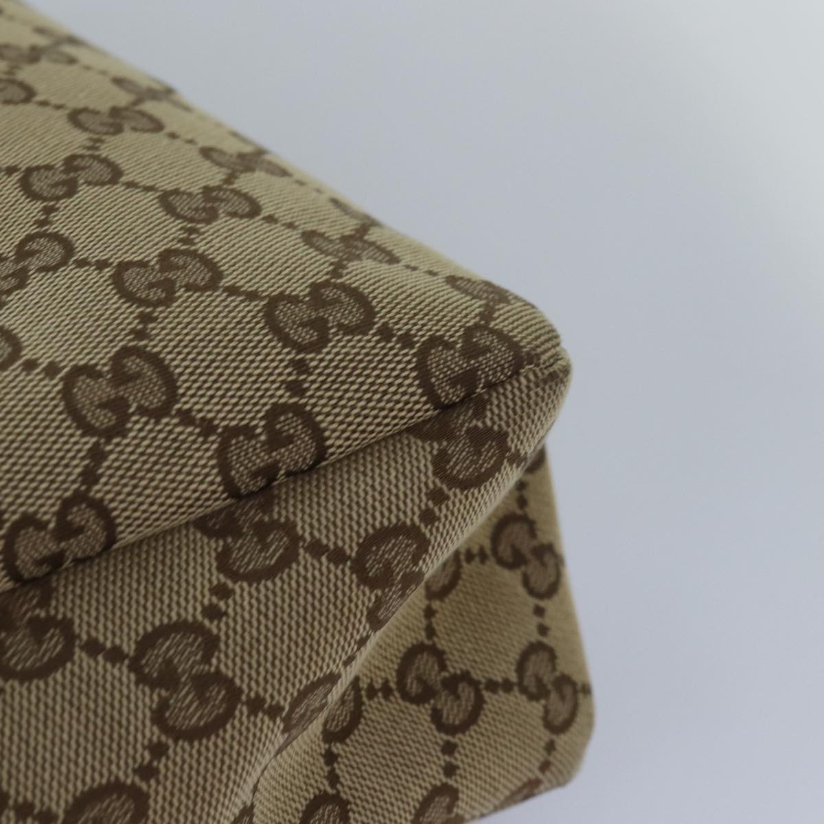 GUCCI Horsebit GG Canvas Hand Bag Beige 115867 am6594A