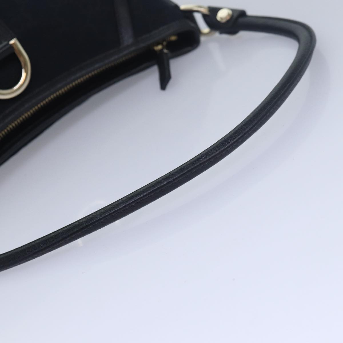 GUCCI GG Canvas Abbey Hand Bag Black 130939 am6624A