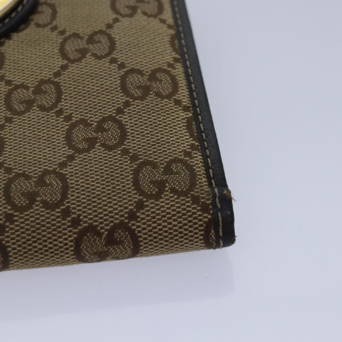 GUCCI GG Canvas Wallet Beige Beige 203549 am6628
