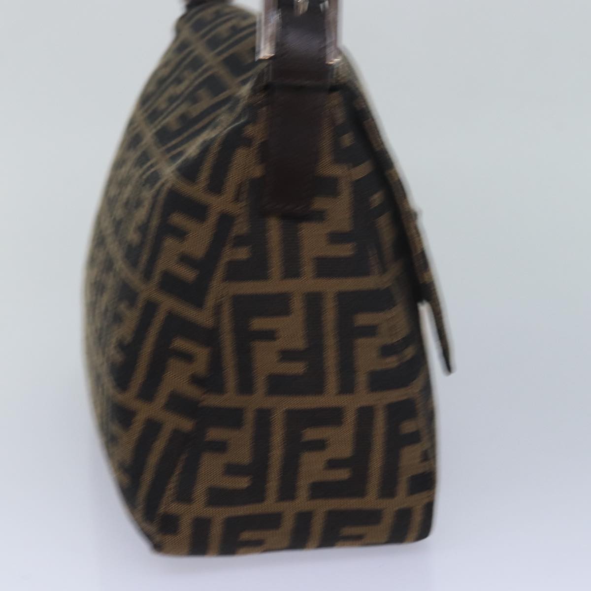 FENDI Zucca Canvas Mamma Baguette Shoulder Bag Brown Black am6643A