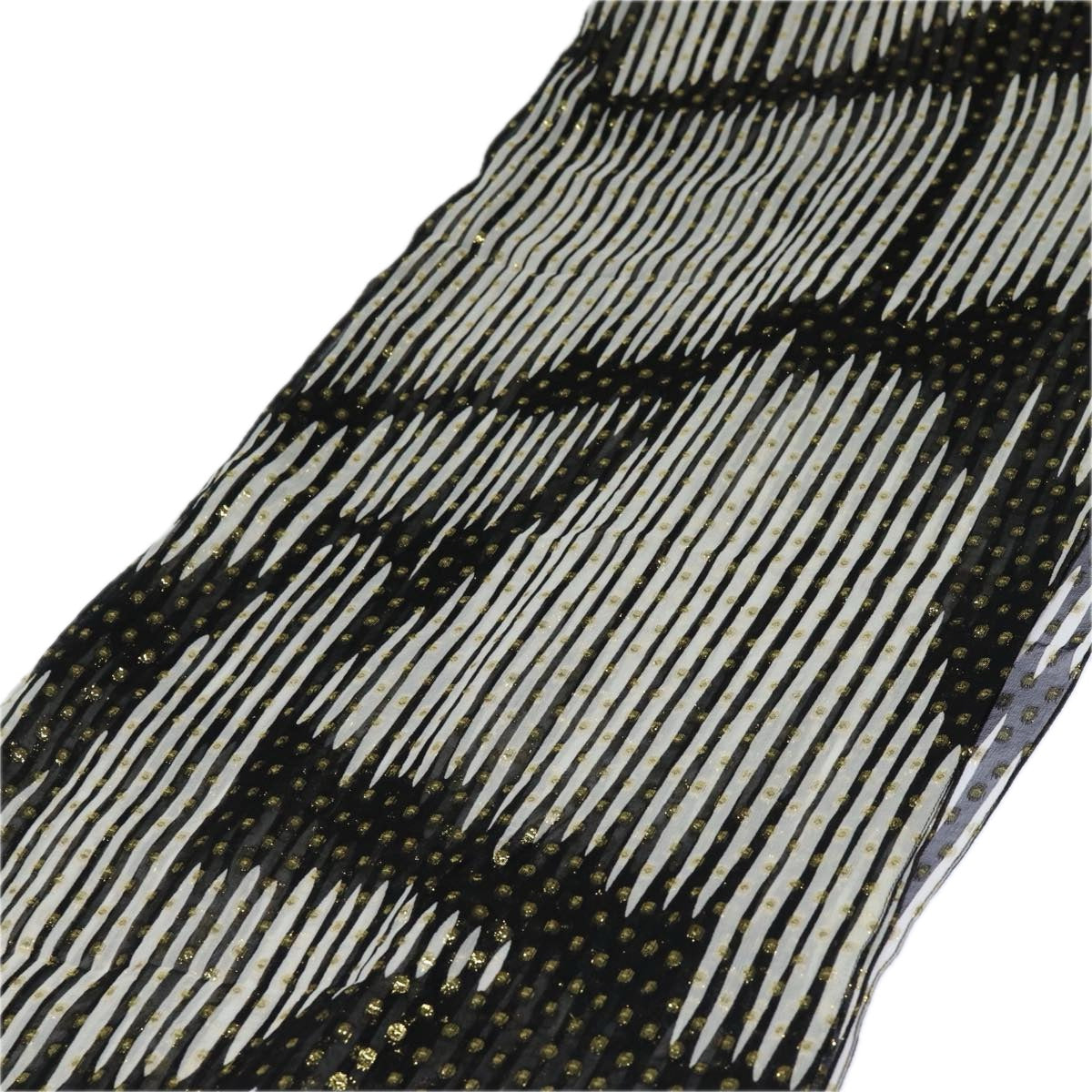GUCCI Scarf Silk Black White am6647