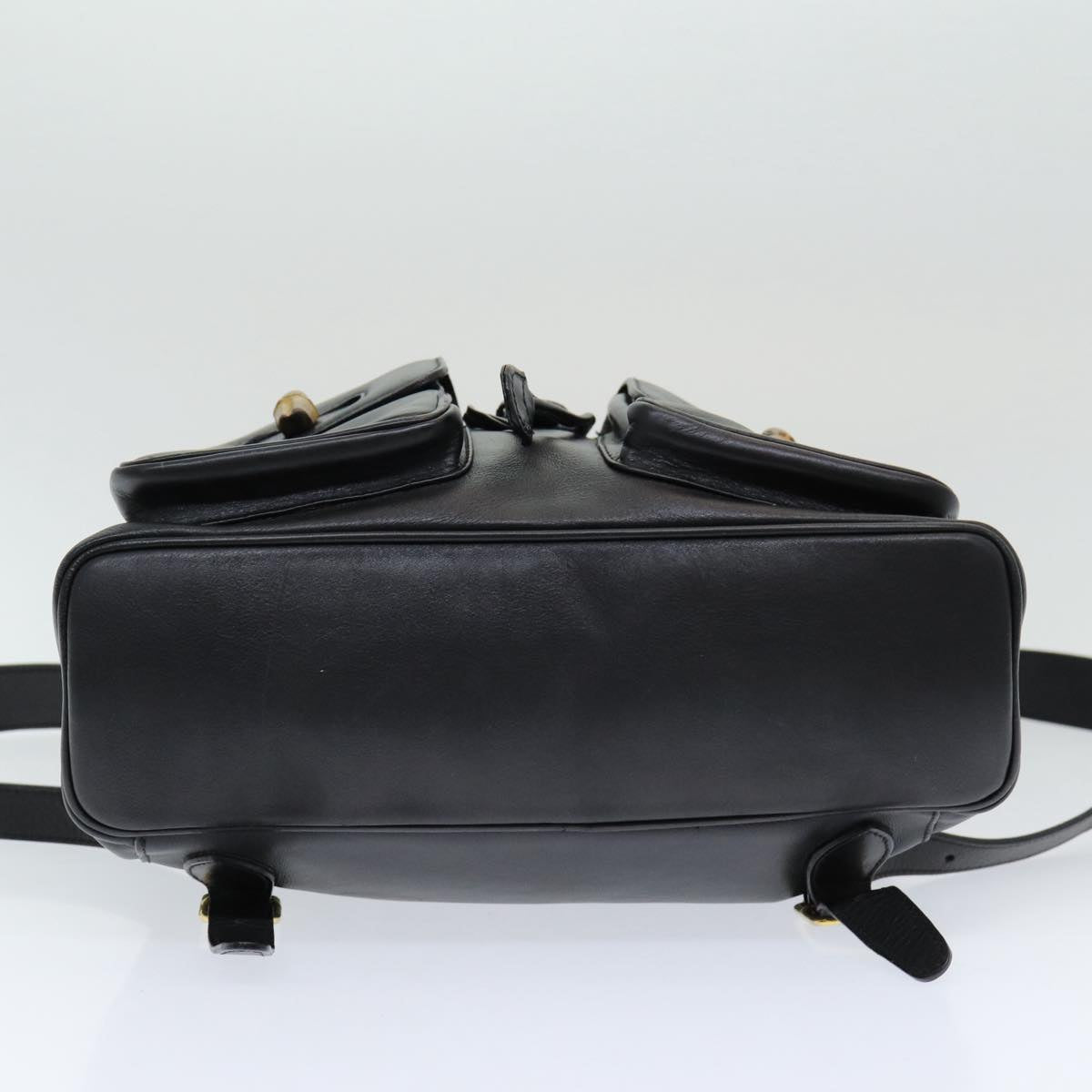GUCCI Bamboo Backpack Leather Black am6663