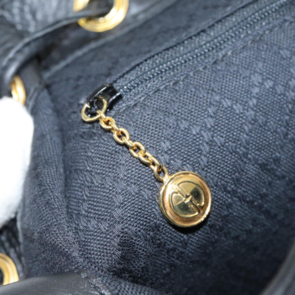 GUCCI Bamboo Backpack Leather Black am6663