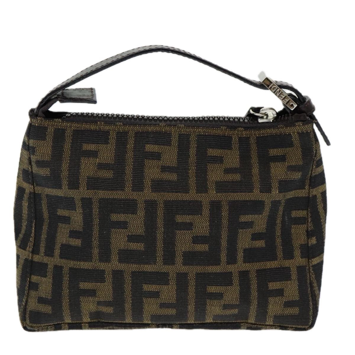 FENDI Zucca Canvas Hand Bag Brown am6678