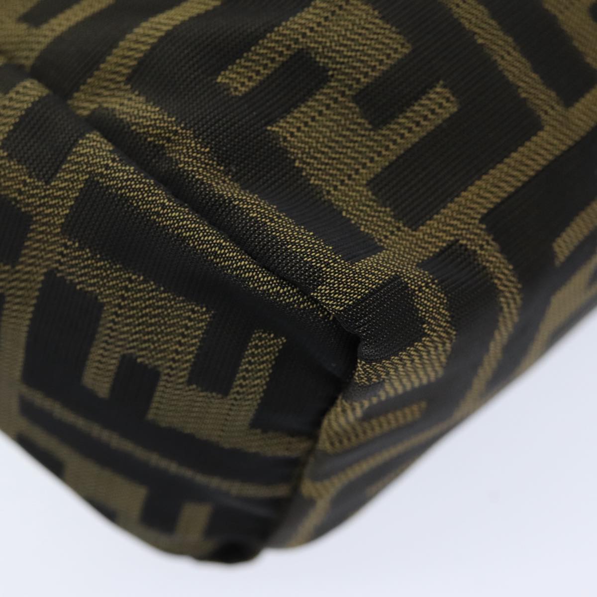 FENDI Zucca Canvas Hand Bag Brown 2415 8N000 am6679