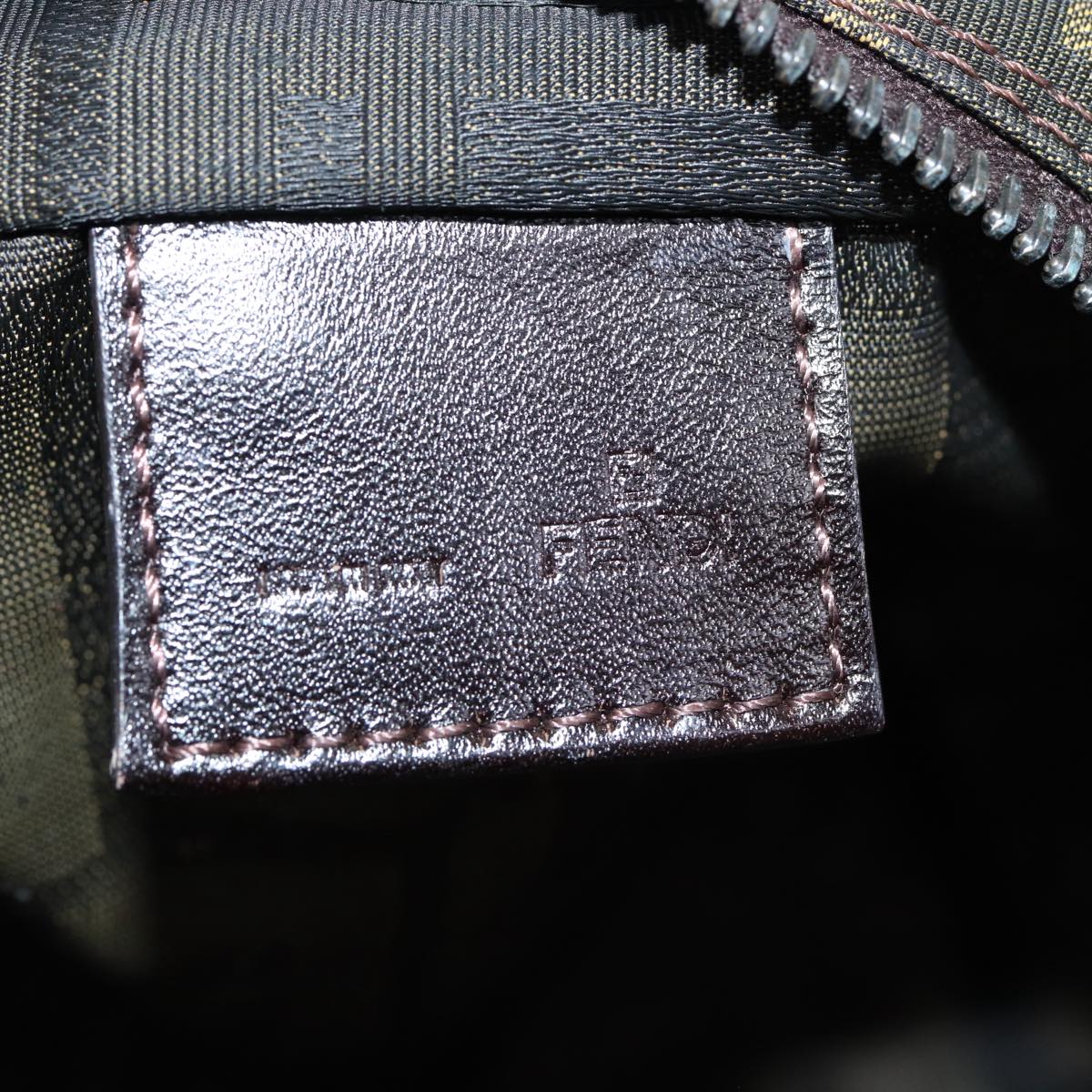 FENDI Zucca Canvas Hand Bag Brown 2415 8N000 am6679