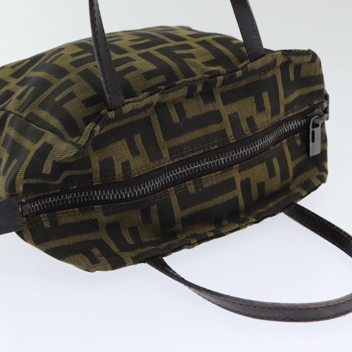 FENDI Zucca Canvas Hand Bag Brown 2415 8N000 am6679