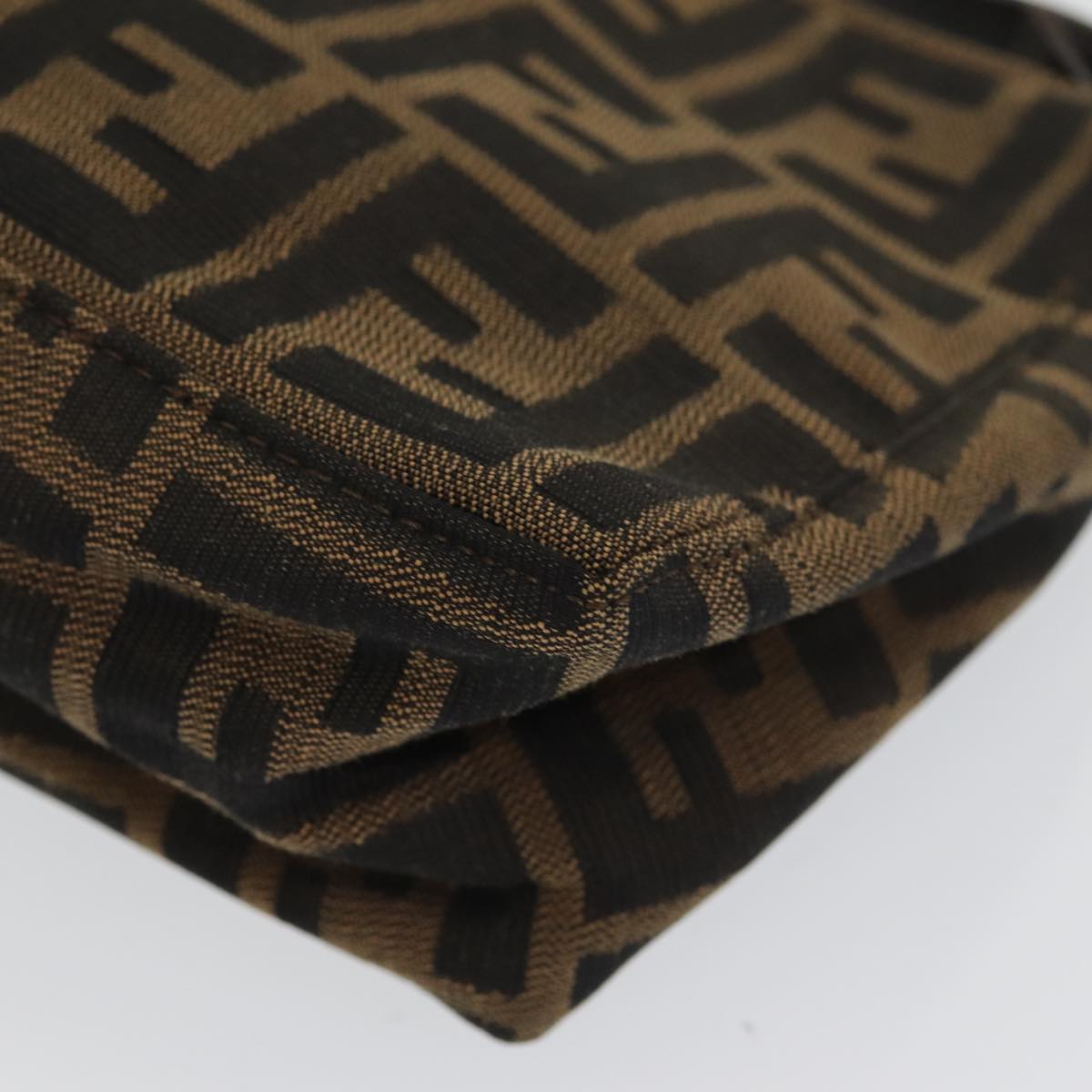 FENDI Zucca Canvas Hand Bag Brown Black am6704