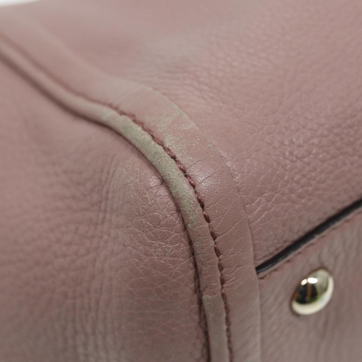 GUCCI Soho Hand Bag Leather 2way Gold Pink 336751 am6760