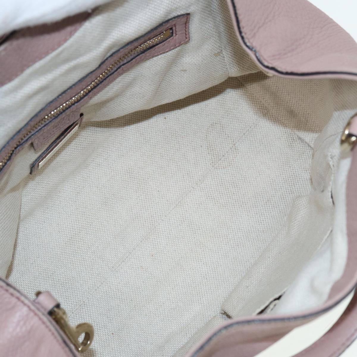 GUCCI Soho Hand Bag Leather 2way Gold Pink 336751 am6760