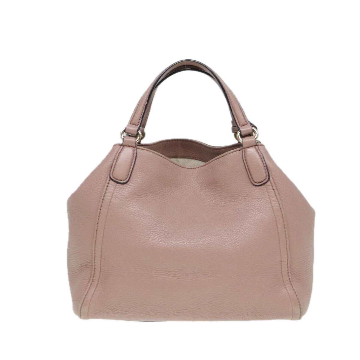 GUCCI Soho Hand Bag Leather 2way Gold Pink 336751 am6760