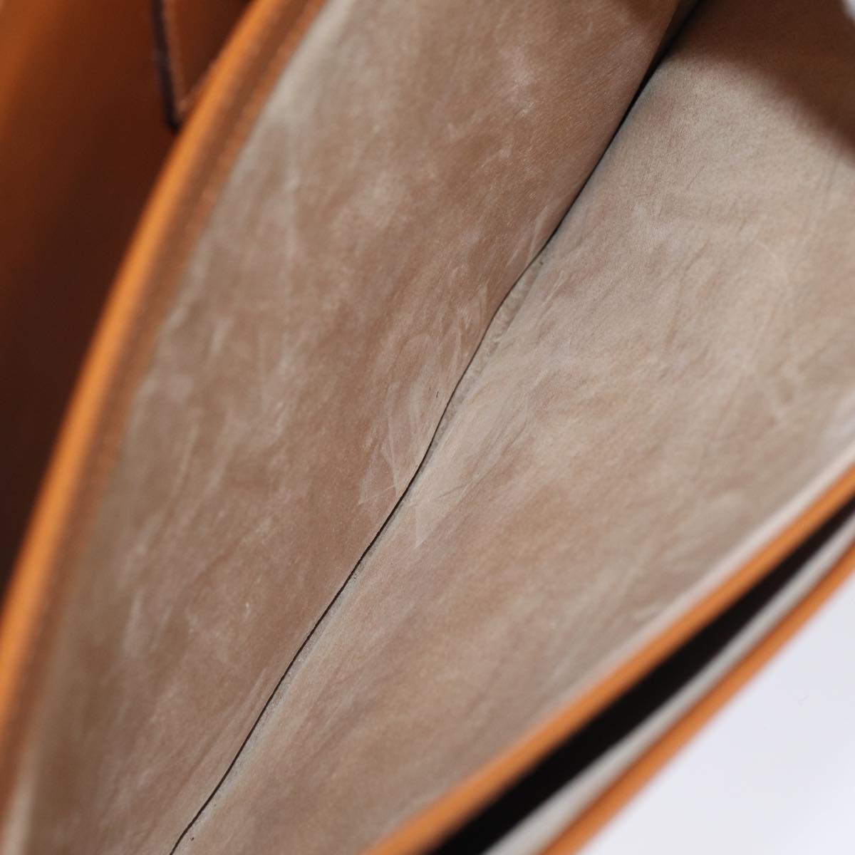 GUCCI Ready Lock Briefcase Leather 2way Brown Gold am6802