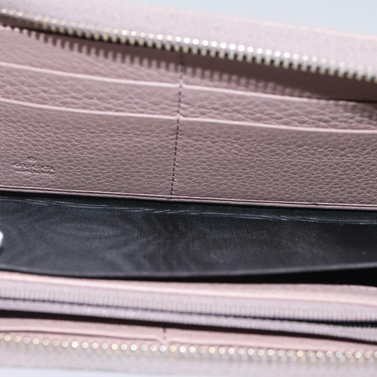 GUCCI Bamboo Wallet Leather Pink Gold 307984 am6900