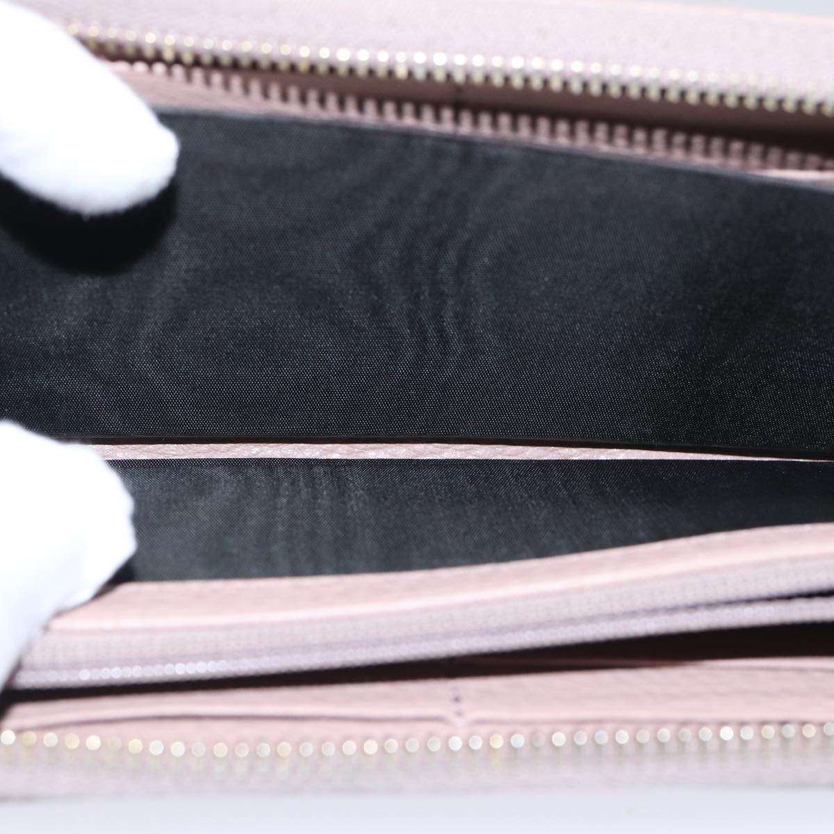 GUCCI Bamboo Wallet Leather Pink Gold 307984 am6900
