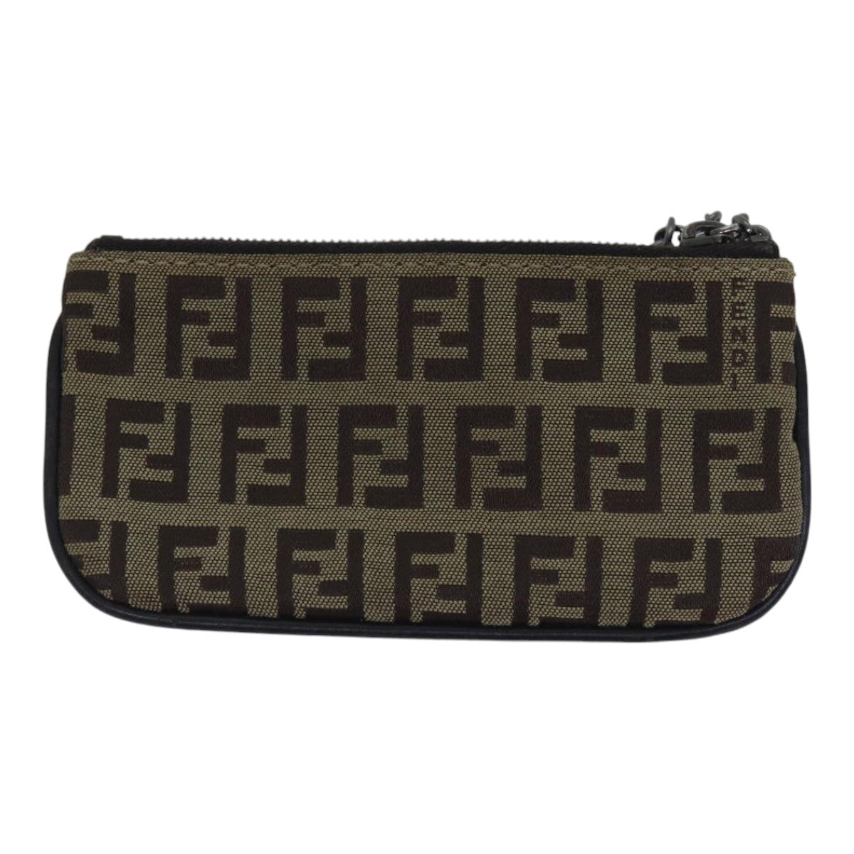 FENDI Zucchino Canvas Coin Purse Beige am6906