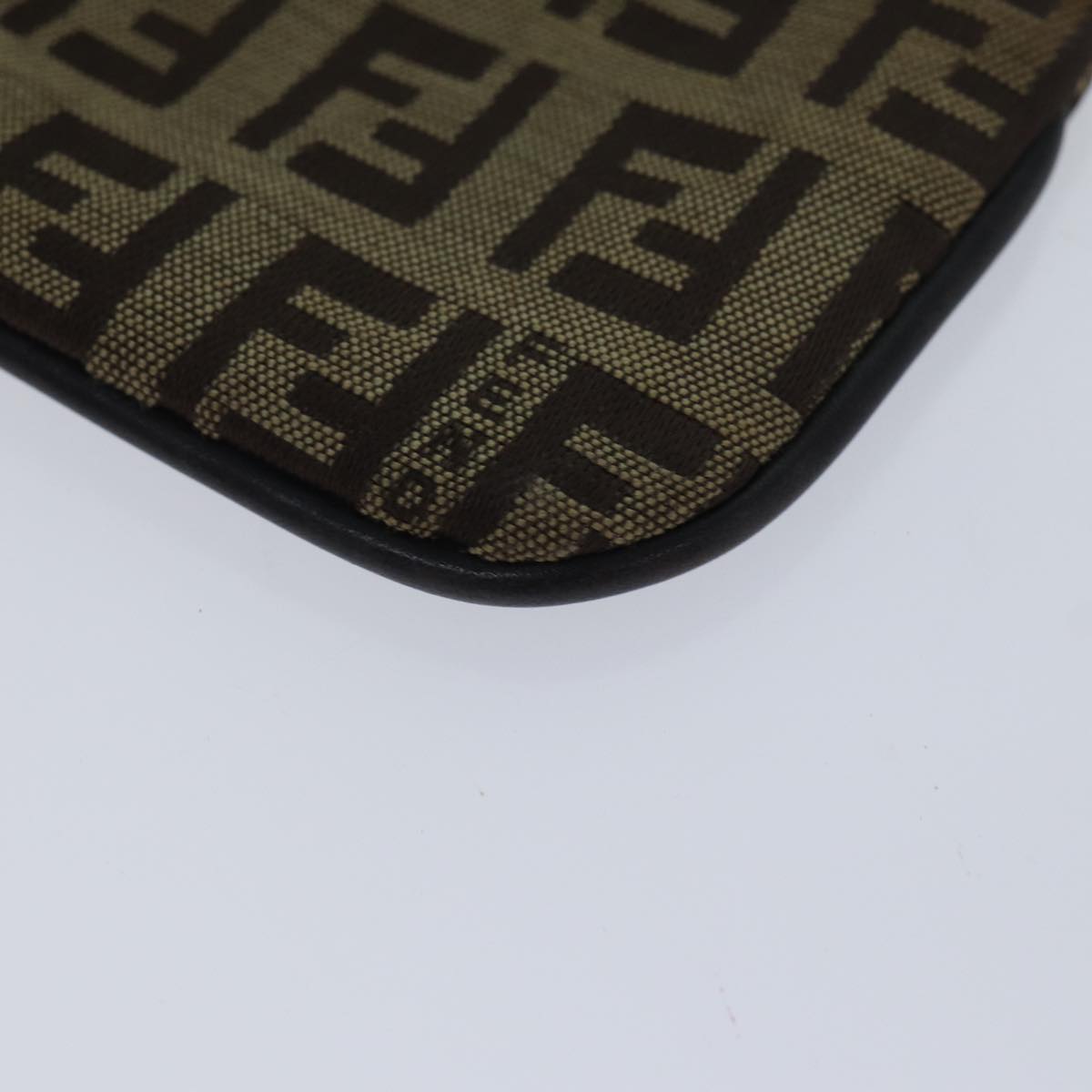 FENDI Zucchino Canvas Coin Purse Beige am6906