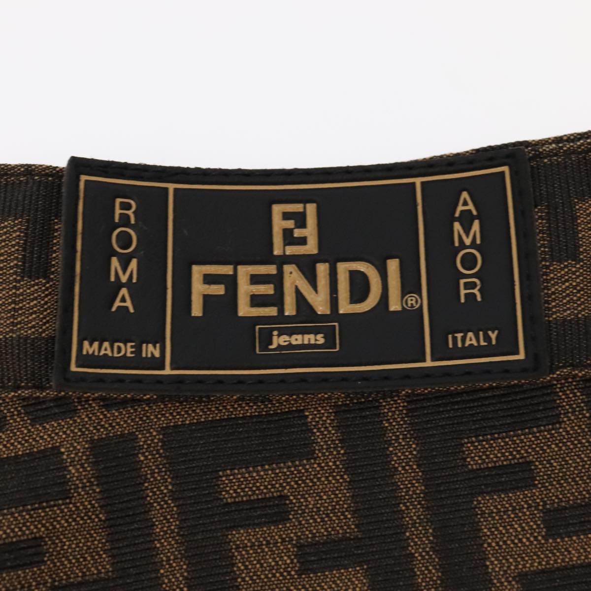 FENDI Zucca Canvas Pants XO Black Brown am7264