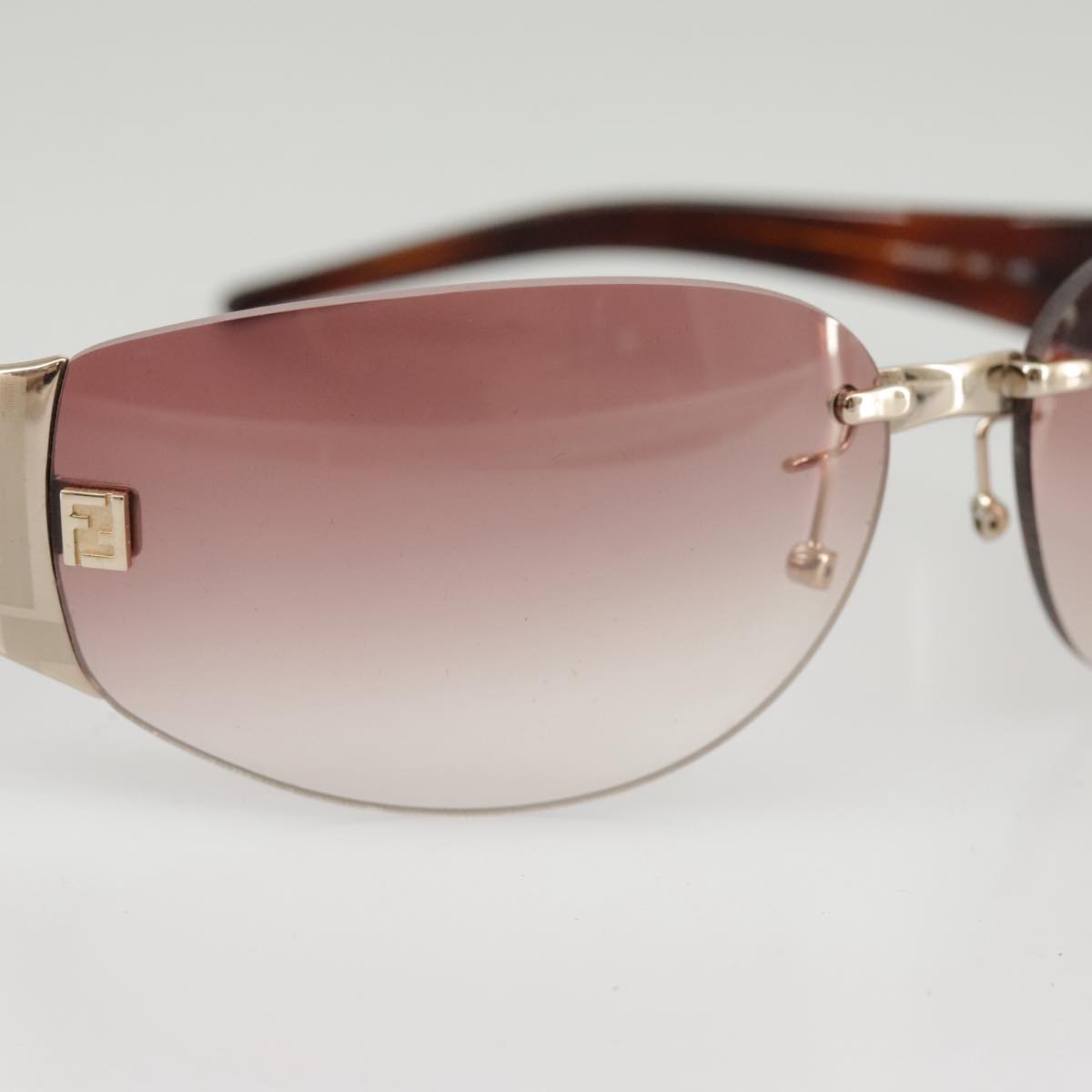 FENDI Sunglasses Plastic Pink Silver am7300