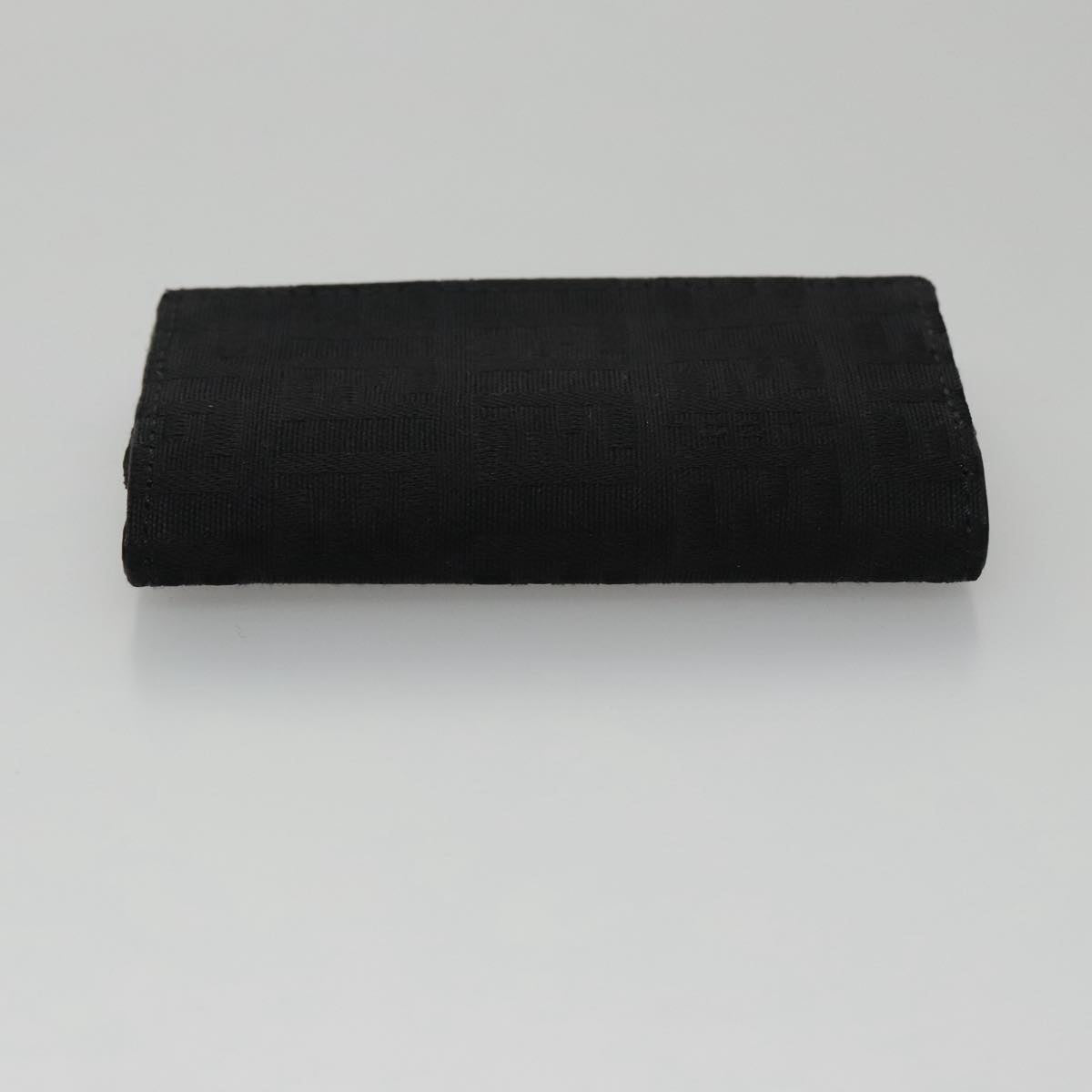FENDI Zucchino Canvas Key Case Black am7391