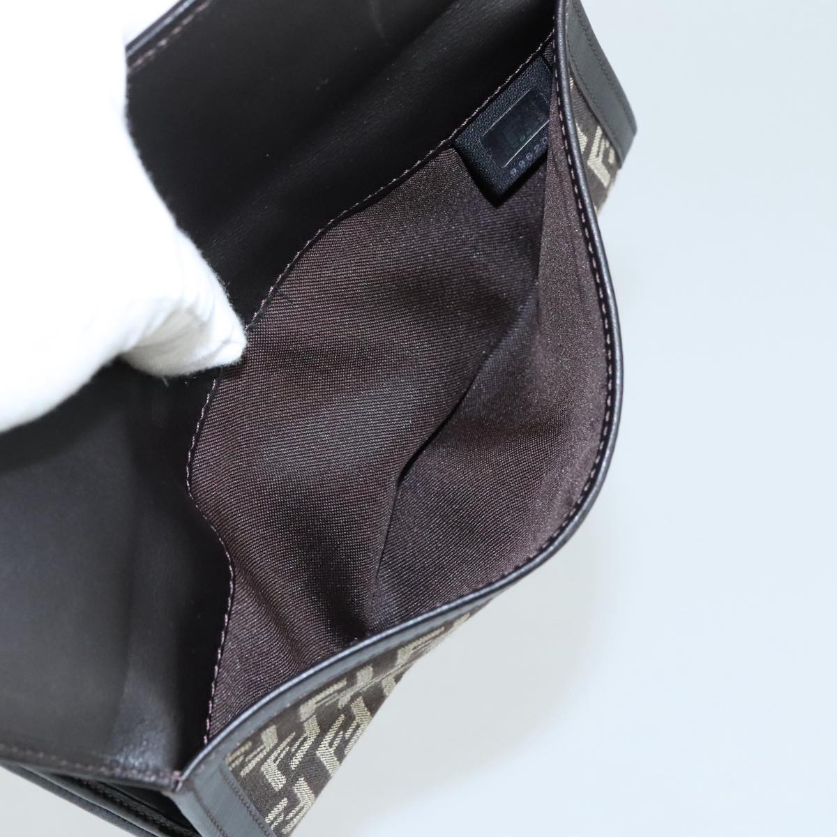 FENDI Zucchino Canvas Wallet Brown am7414