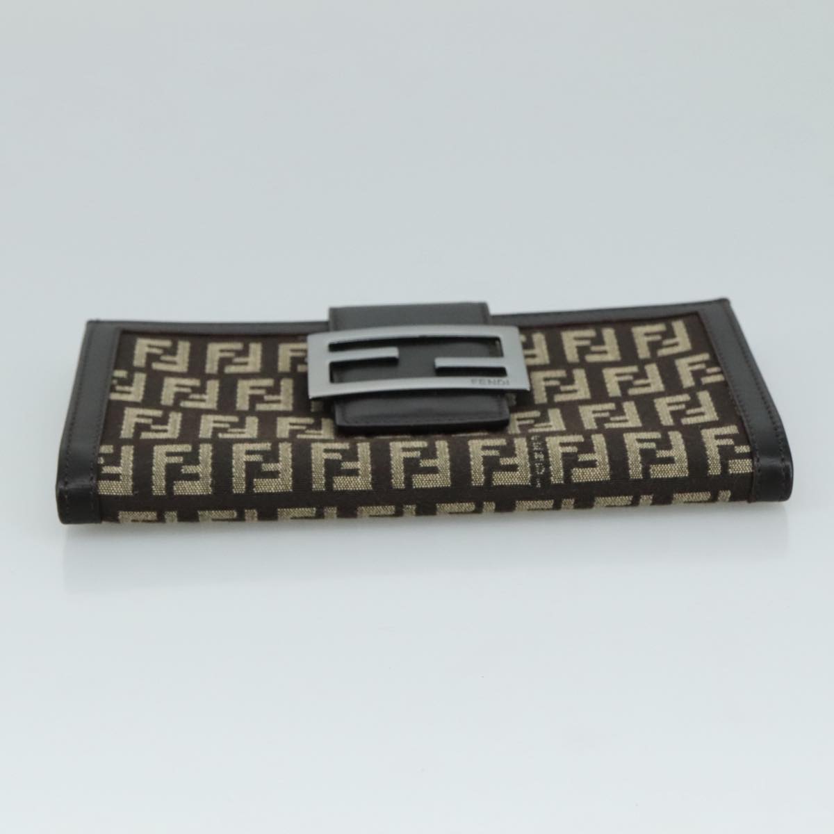 FENDI Zucchino Canvas Wallet Brown am7414