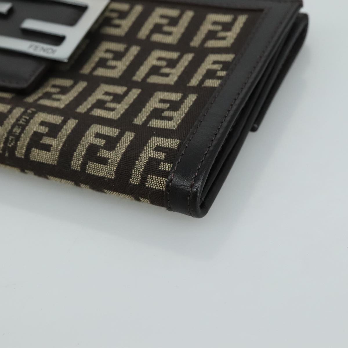 FENDI Zucchino Canvas Wallet Brown am7414
